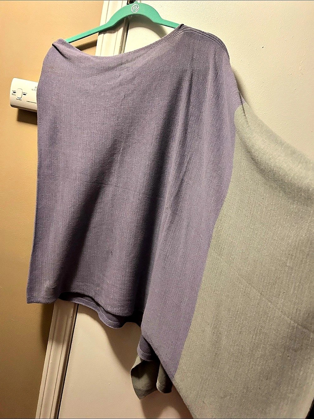Color Block poncho Top